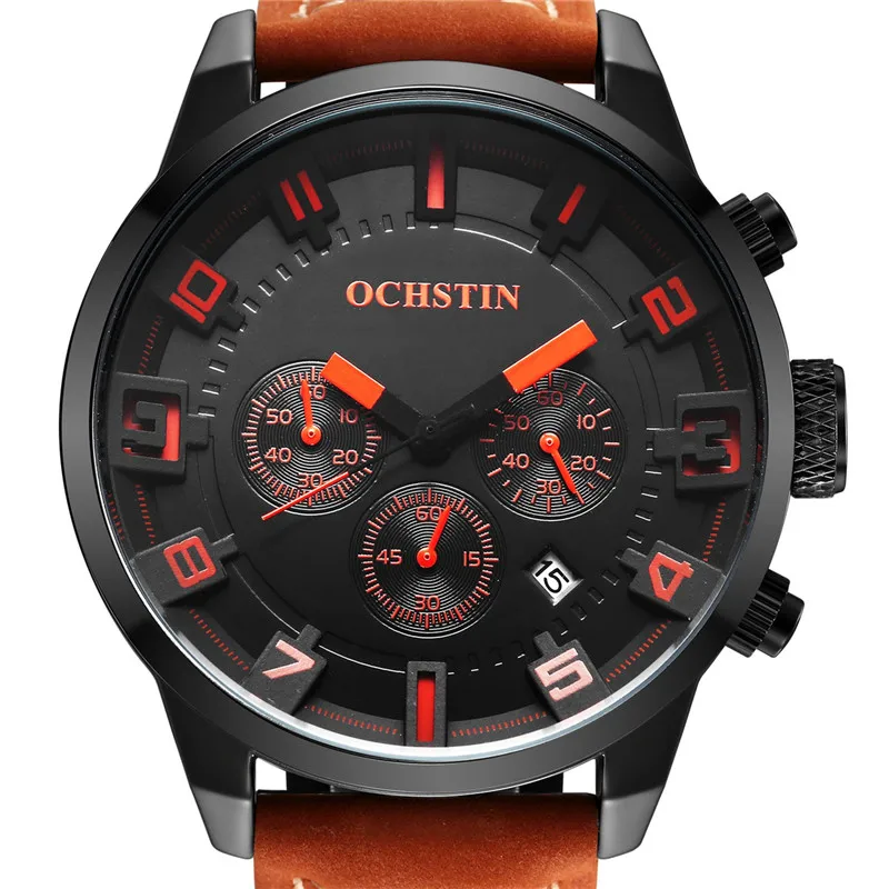 

OCHSTIN Men's Watch Quartz Sports Watches Men 3D Face Clock Military Army Hodinky Waterproof Wrist Watch Male Relogio Masculino