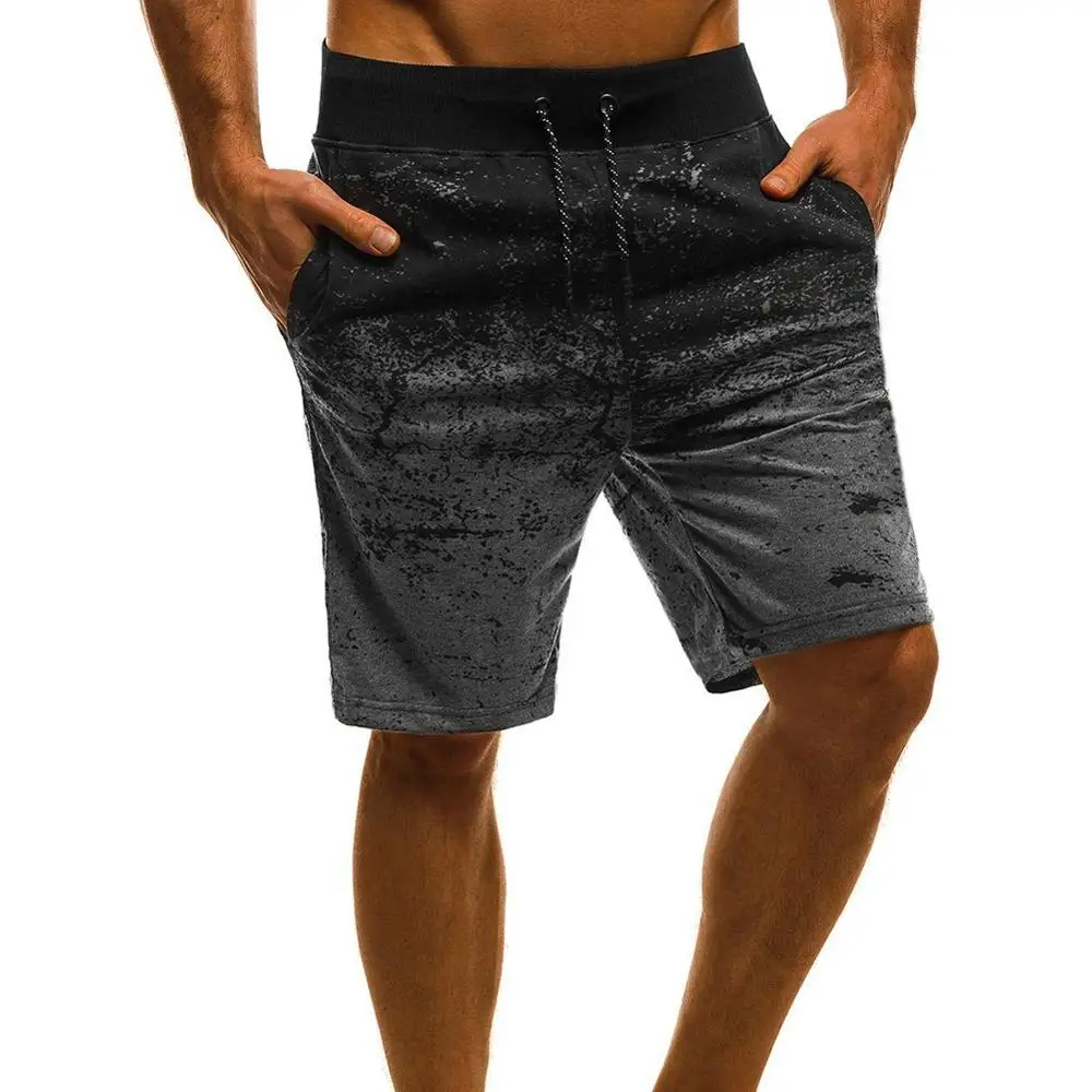 Men's Beach Shorts Sports Trunks Male Casual Shorts Summer Printing Shorts Bathing Suits with Pockets