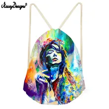 Картина маслом шнурок для школьниц Для женщин Softback Рюкзак Малый Для мужчин иллюстрации принты Mochila Feminina сумки Гог