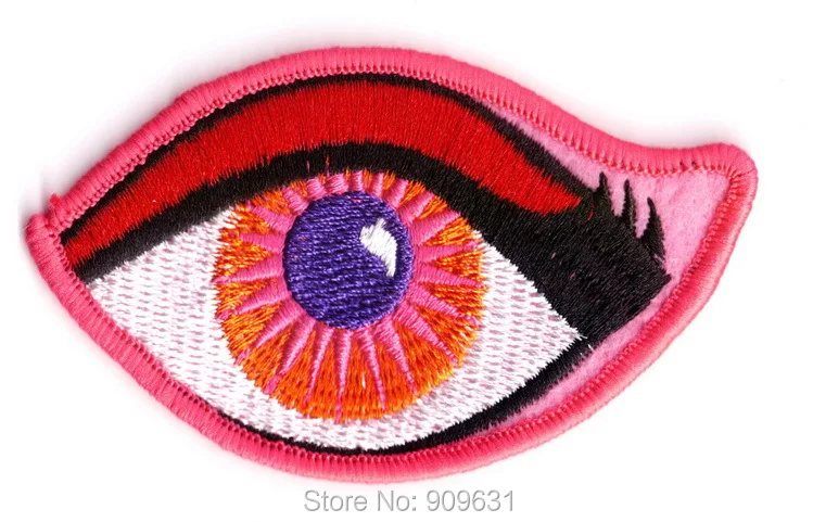 

Pink Eye eyeball tattoo wicca occult goth punk retro applique iron on patch