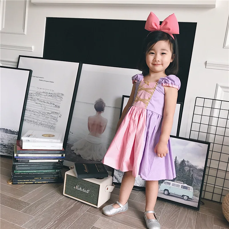 

Tangled Rapunzel Princess Costume Dress Lolita Dress Princess Cosplay Halloween Costumes For Kid Children Birthday Gift