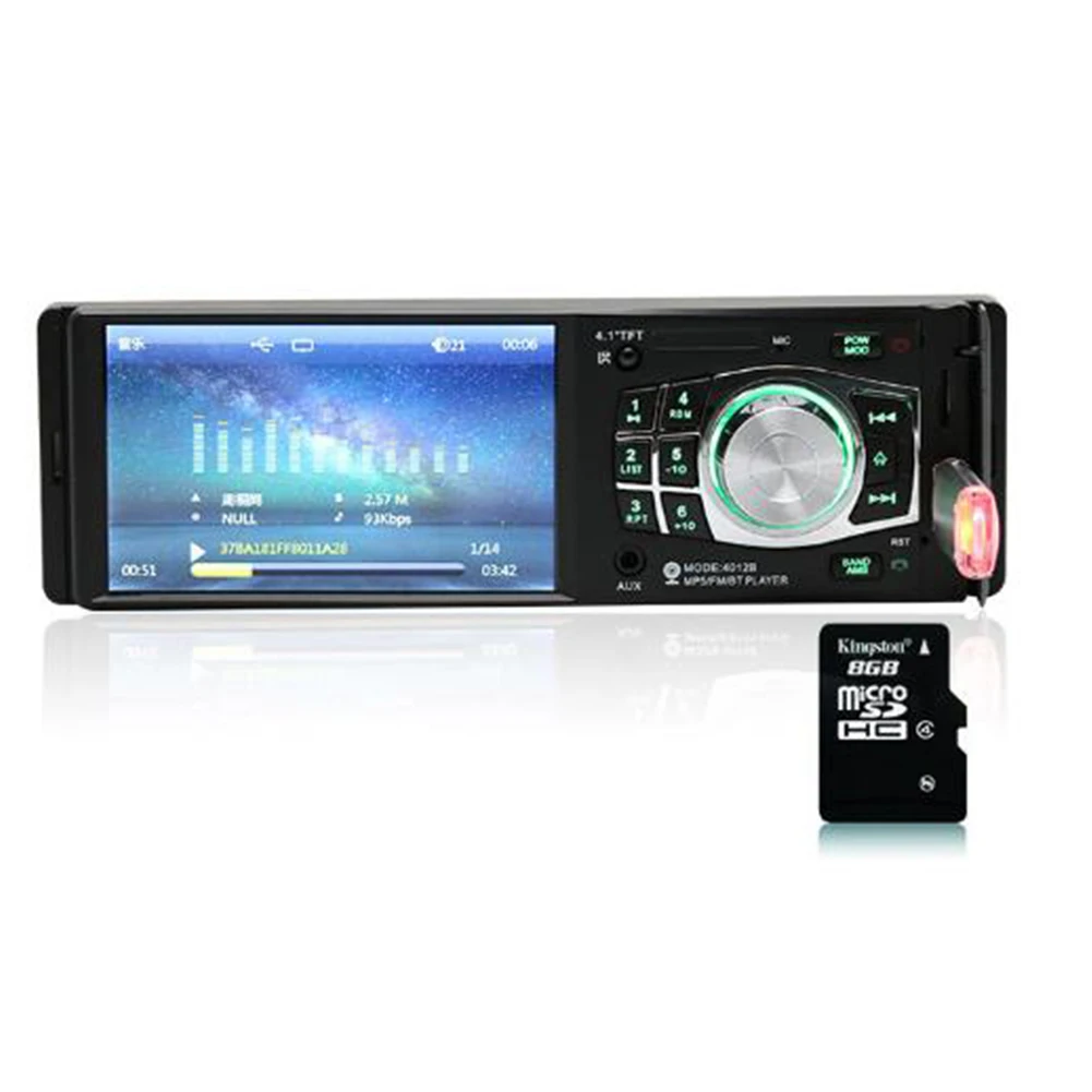 

4.1 Inches Digital FM Radio HD Bluetooth USB High Power Rechargeable Stereo Big Screen Multimedia Car MP5 Player Remote Control