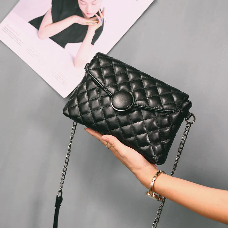 

Women crossbody bags small Diamond lattice Chain Sling bag for ladies shoulder bag PU leather handbag and wallet bolsa feminina