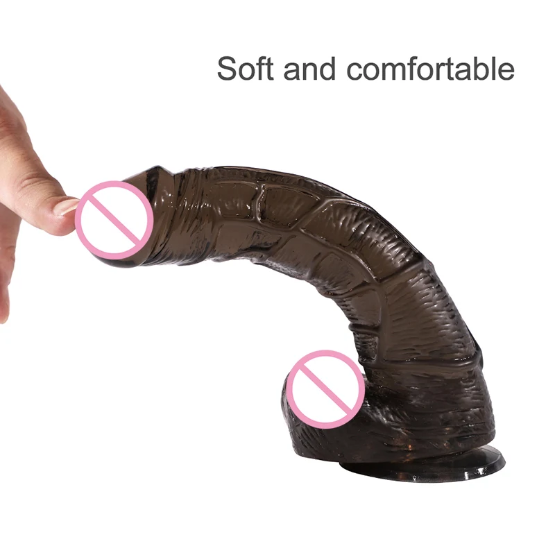 Realistic Huge Penis Big font b Dildo b font Clitoris Stimulate Massage Artificial Cock Suction Cup