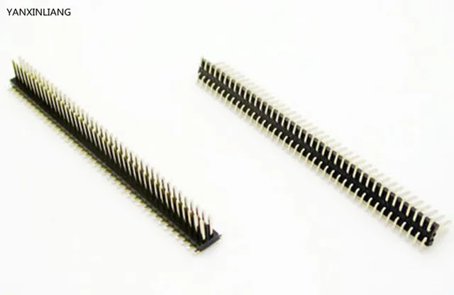 2 шт. шаг 1,27 мм 100 Pin 2x50Pin SMT SMD двухрядный мужской Разъемный штыревой разъем полосы для Arduino черный