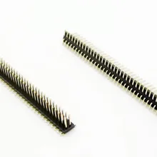 2 шт. шаг 1,27 мм 100 Pin 2x50Pin SMT SMD двухрядный мужской Разъемный штыревой разъем полосы для Arduino черный
