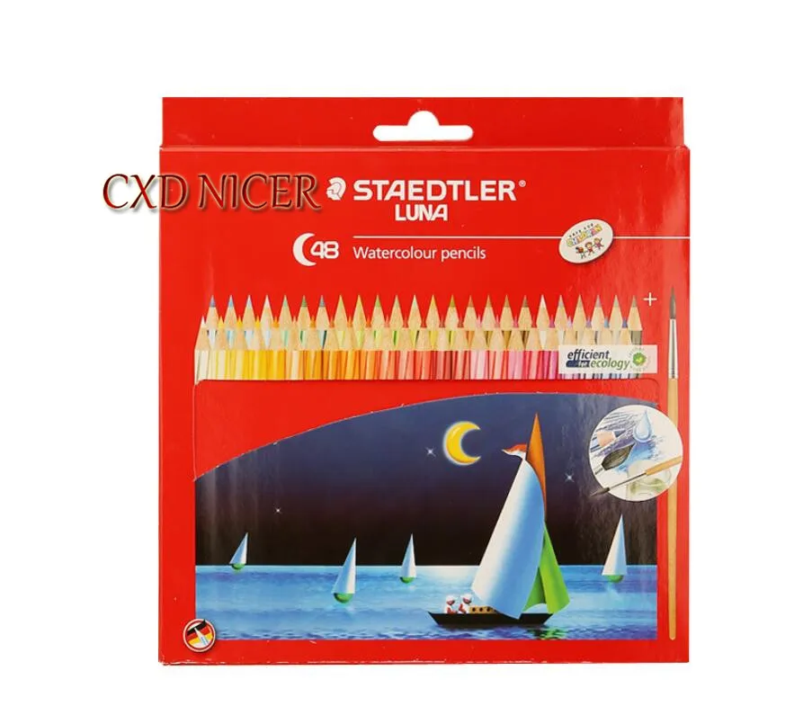 

Faber Castell 12 24 36 48 Colors Colored Pencil Professional Painting Art Stationery Boat Moon Scenery Water Soluble Pencils