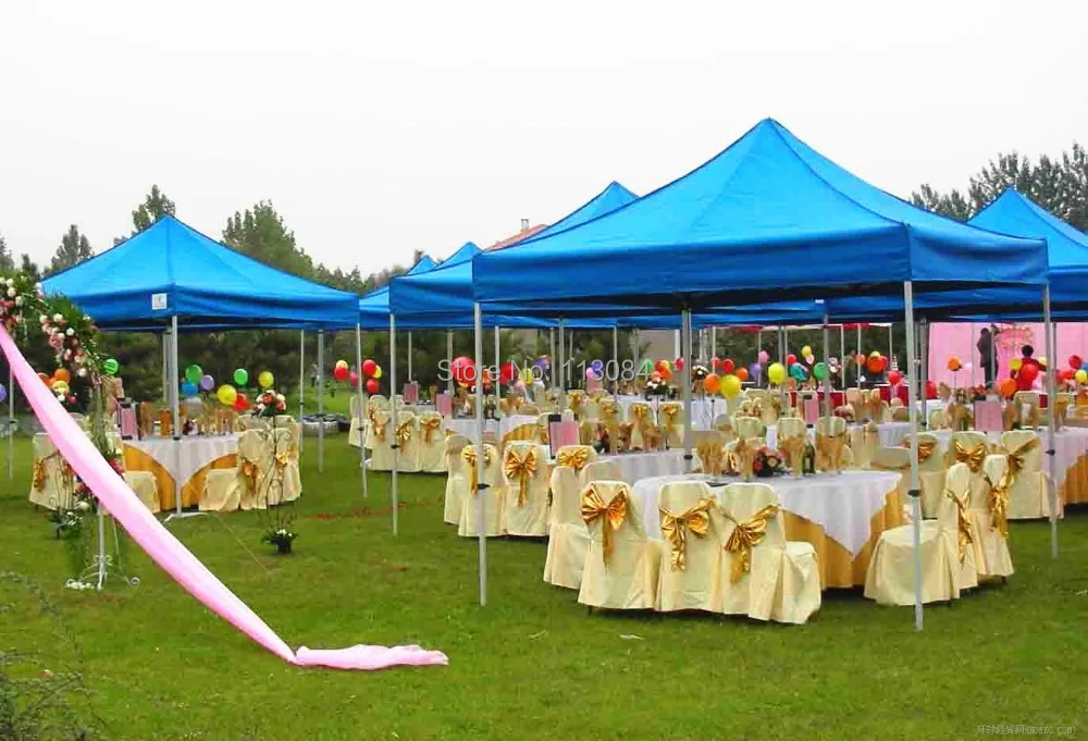 

3m*3m Aluminum Frame Outdoor Party Wedding Gazebo Tent, Instant Marquee, Pop Up Canopy, Sun Shelter For Wedding, Party
