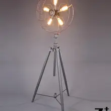 Промышленная лампа винтажный вентилятор торшер серый Утюг Сделано