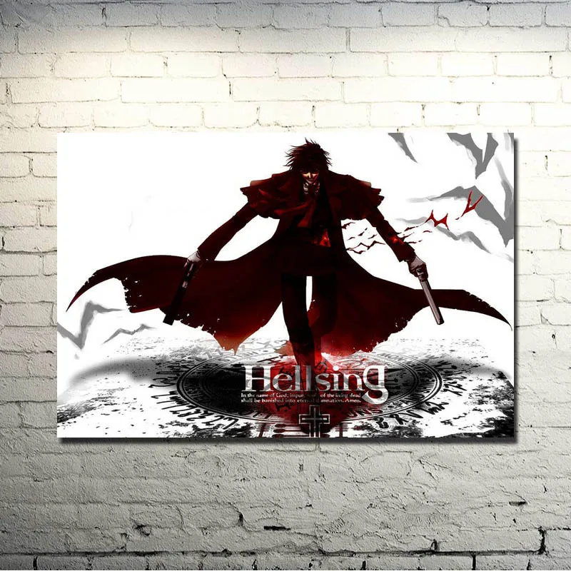 HELLSING вампир боевые Janpan художественный шелковый аниме плакат печать 13x20 24x36 дюймов