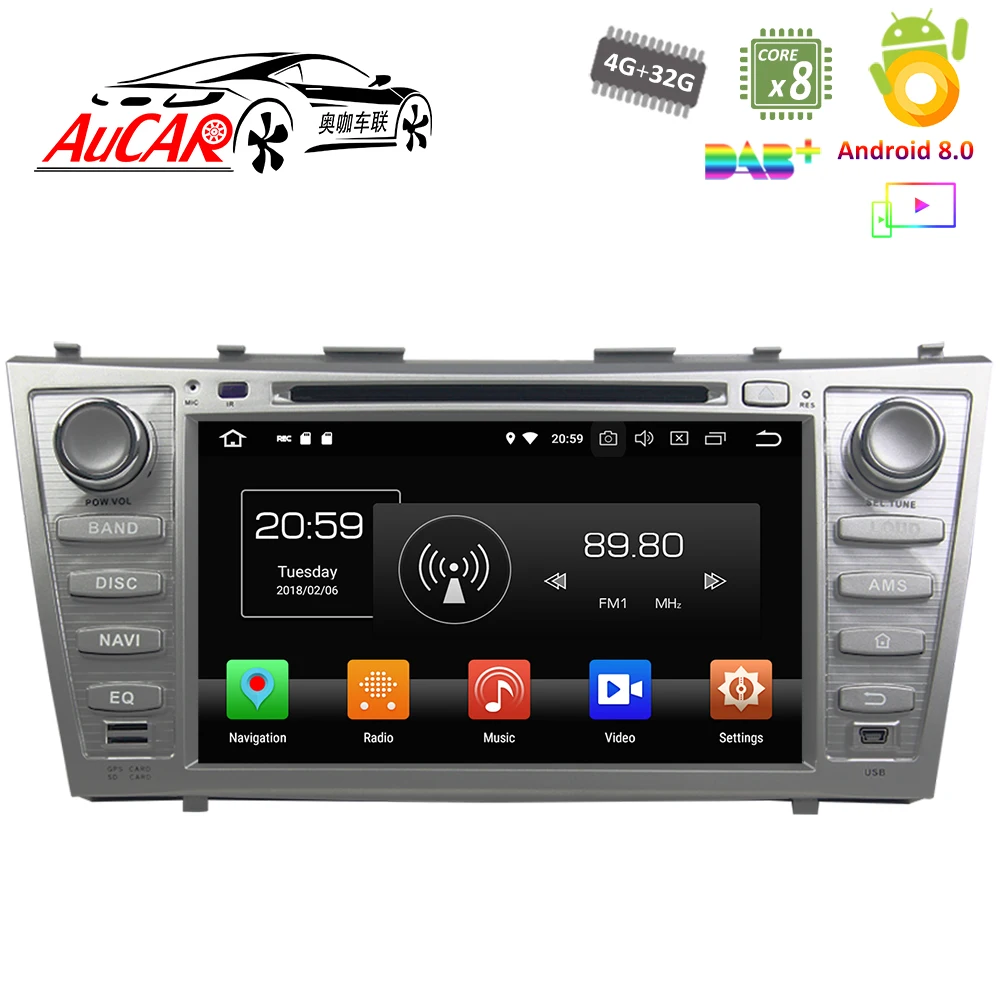 

Android Car DVD Player for Toyota Camry 2006 - 2011 Car GPS Multimedia system HD Bluetooth Radio WIFI 4G AUX touch screen 2 din