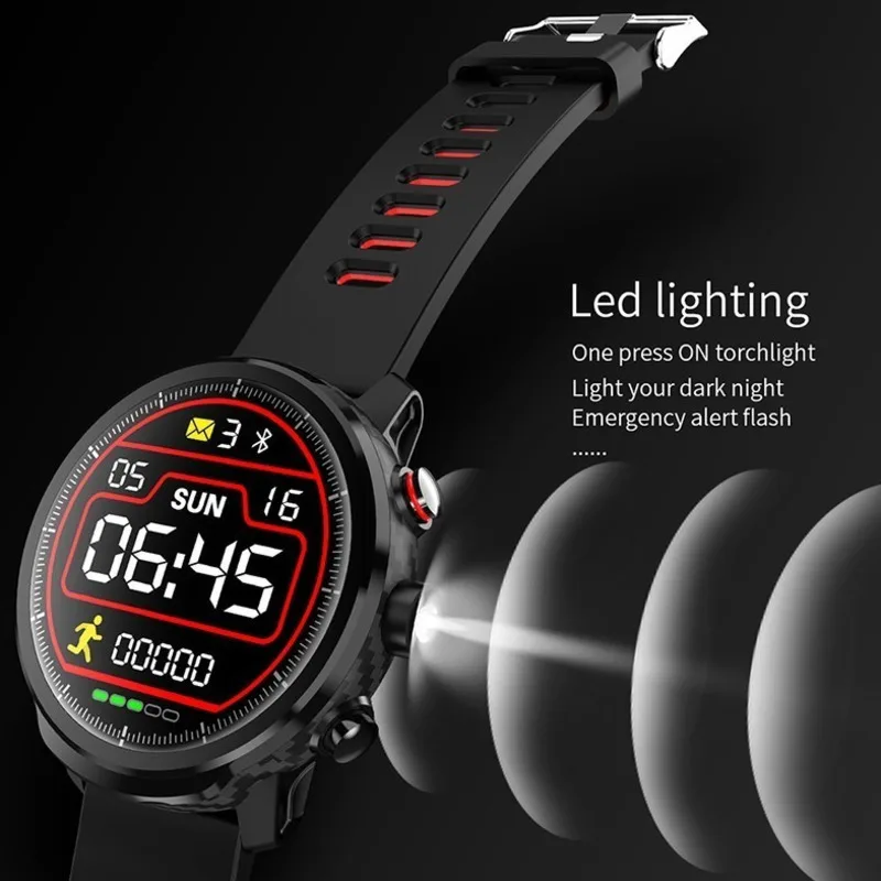 L5 Smart Watch Men IP68 Waterproof Standby 100 Days Multiple Sports Mode Heart Rate Monitoring Weather Forecast Smartwatch