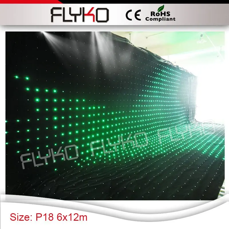 High definition P180mm stage Dj booth decoration led backdrop screen 6M