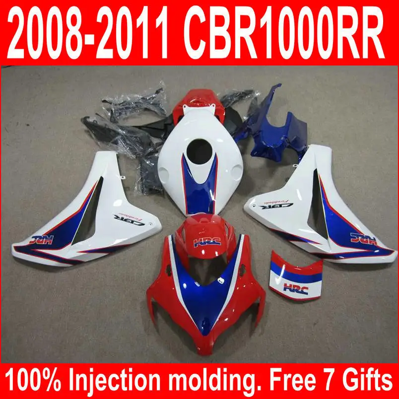 OEM качественный обтекатель комплект Подходит для Honda CBR1000RR 08-11 Белый Синий красно-черные обтекатели комплект CBR 1000 RR 2008-2011 XM37
