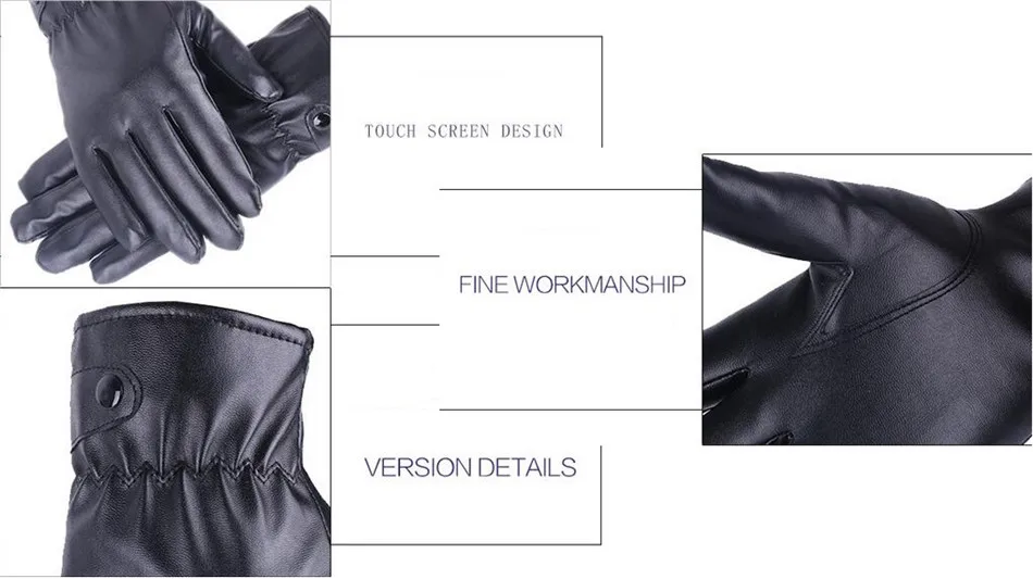 PU touch screen glove009