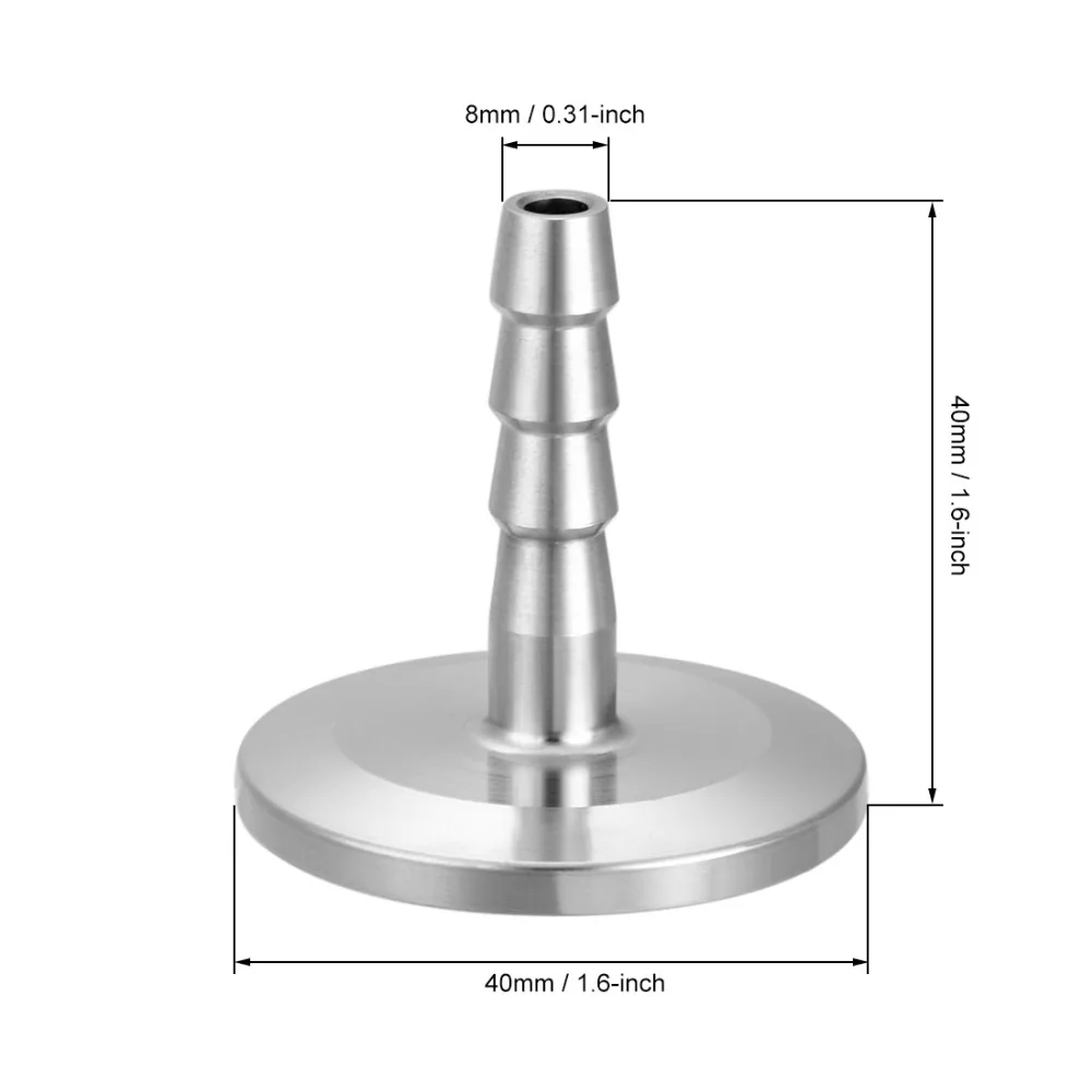 Uxcell 304 Нержавеющая сталь шланга адаптер KF16/25/40/50 фланец до 8/10/13/16/25/40 мм адаптеры для вакуумный резиновый шланг Барб