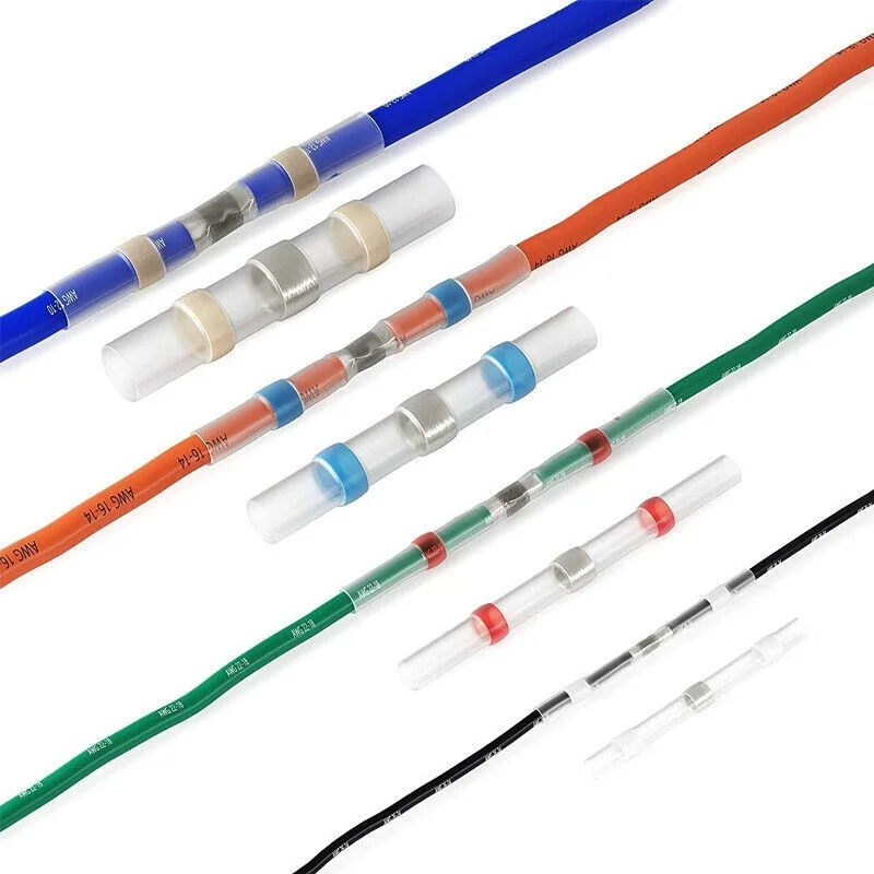 

210PCS Waterproof Solder Terminals set Seal Butt wire Connectors & Heat Shrink Wire Terminals Electrical cable Crimp Connectors