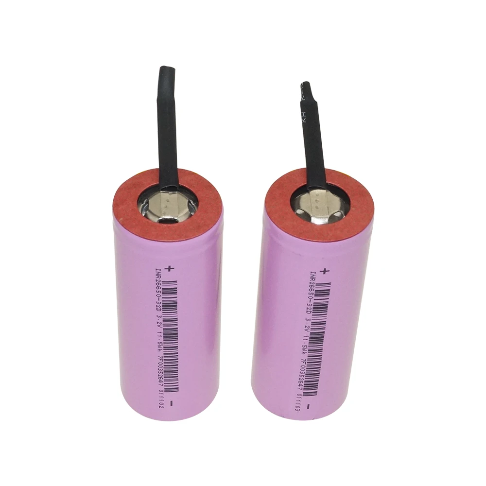Hixon 2pcs IFR 26650 3.2V 3200mAh LiFePO4 Rechargeable Battery cell
