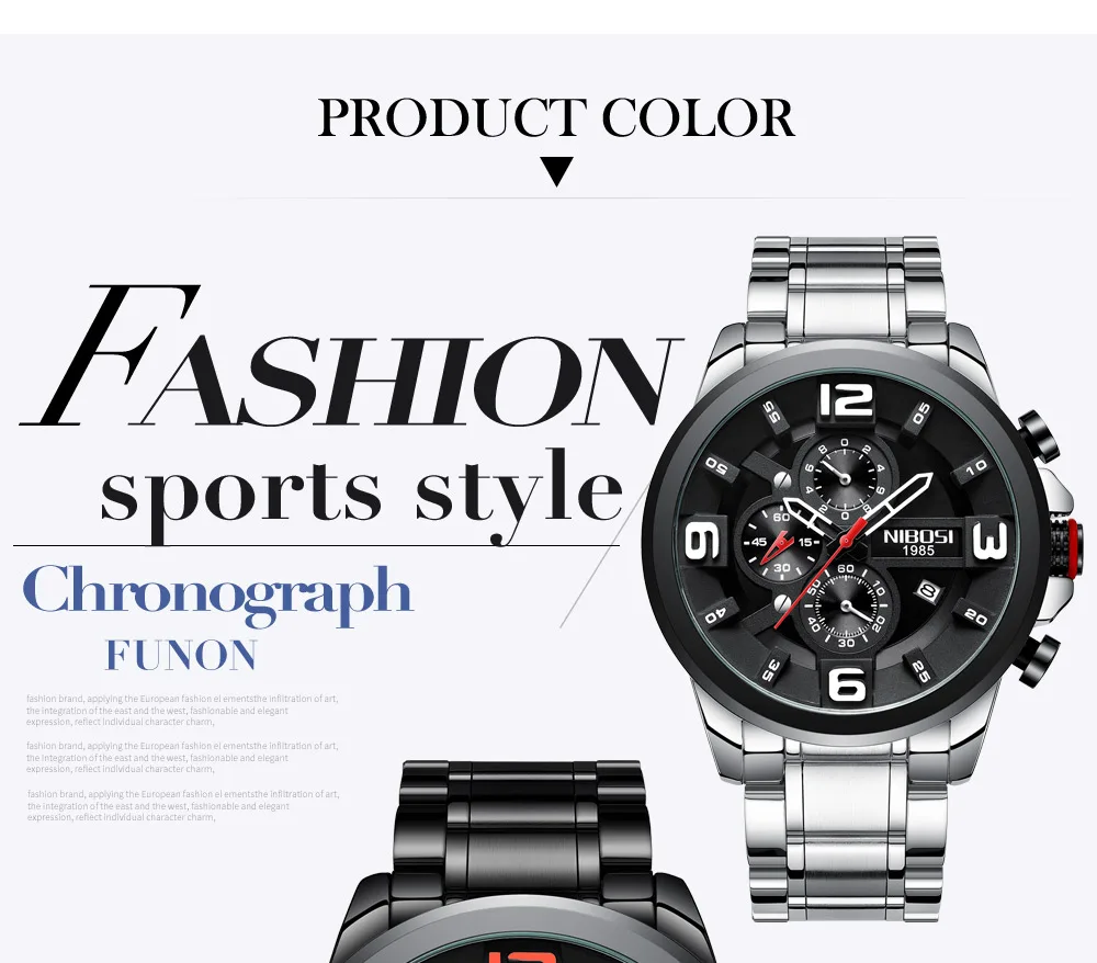 Relogio Masculino NIBOSI Men Watches Top Brand Luxury Waterproof Sports Watches For men Stainless Steel Clock Reloj Hombre 2018  (8)