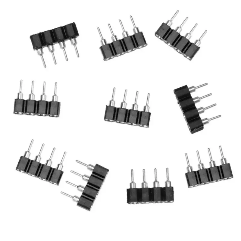 10 шт. Разъем булавки иглы мужской/женский 4 Pin RGB / 5PIN коннектор RGBW адаптер игла для
