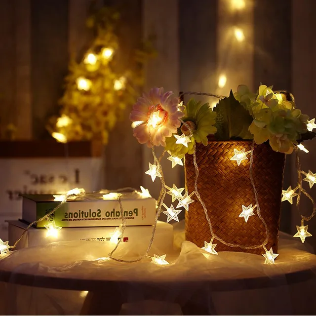 3m 10ft 20leds Star String Lights Led Fairy Garland Waterproof For 3m 10ft 20leds Star String Lights Led Fairy Garland Waterproof For New Year Christmas Home Indoor Decoration Ed By Battery