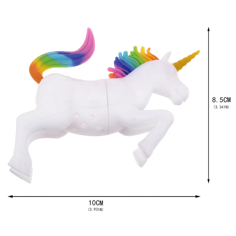 1 шт. чайный пакетик пищевой травяной фильтр для специй в форме единорога ситечки для заварки чая креативный фильтр свободный силиконовый диффузор