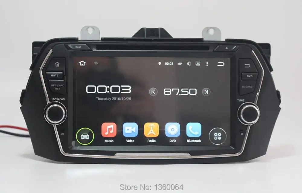 Sale Quad Core 1024*600 HD Android 5.1.1 Car DVD GPS For SUZUKI CIAZ 2015 with Stereo Radio Head unit WIFI 4G DVR 1.6Ghz CPU/16G Nand 12