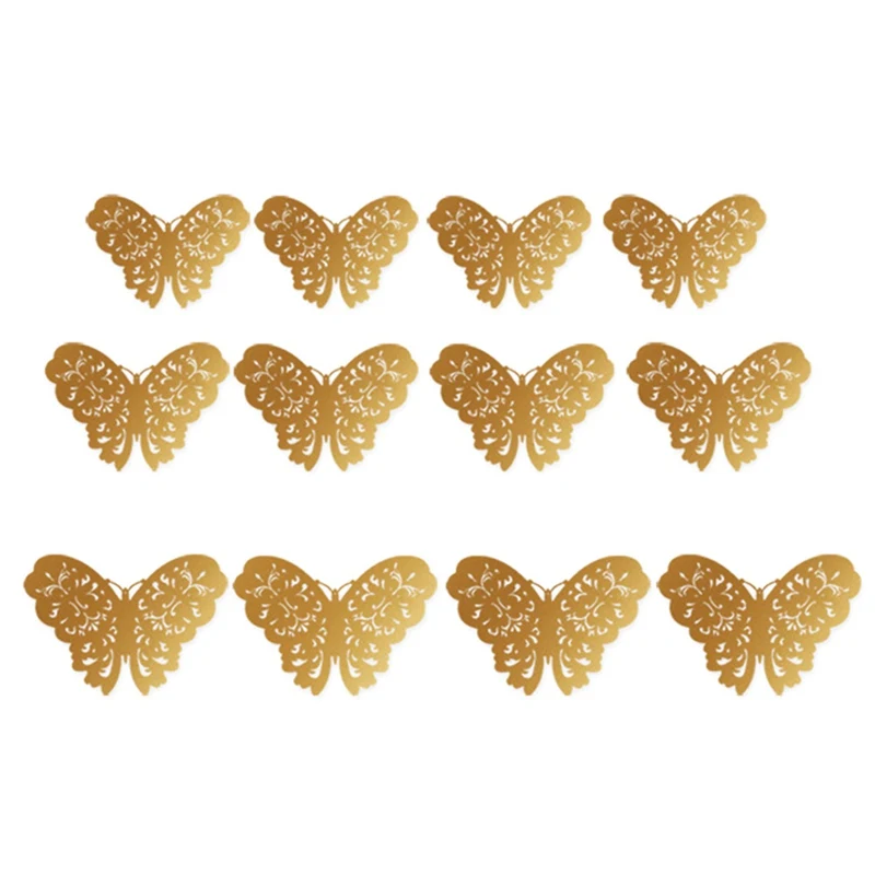 

12pcs 3D Hollow Butterfly Wall Sticker for Home Decor DIY Butterflies Fridge stickers Room Decoration Party Wedding Decor