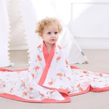 Buy Four Layer 70% Bamboo 30% Cotton Muslin Baby Blanket Newborn Swaddling Super Comfy Bedding Blankets Swaddle Wrap Bath Towel Free Shipping
