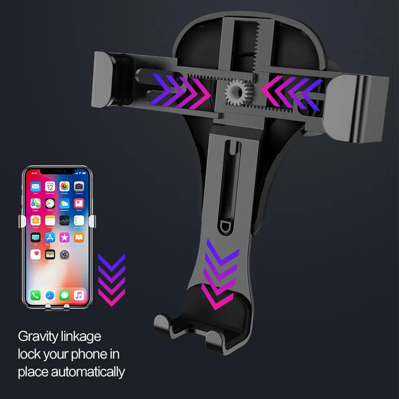 LINGCHEN Car Phone Holder Air Vent Gravity Mount Phone Holder Mobile Phone Holder Stand for iPhone