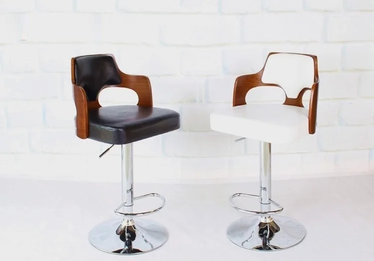 

American pop bar chair Barber stool Conference and Exhibition Center chair white black seat country hotel chair free shipping