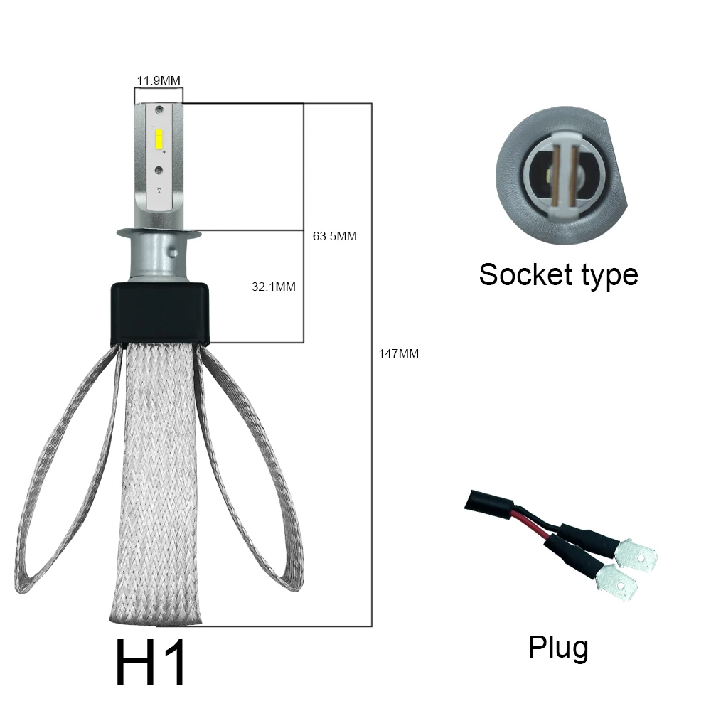 H1 DC12V спереди светильник светодиодный фонарь высокое Мощность Универсальный светодиодный фара для автостайлинга автомобильные аксессуары