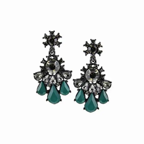 European And American Fashion Accessories Colorful Resin Teardrop European And American Fashion Accessories Colorful Resin Teardrop Chandelier Earrings Costume Jewelry Design E2381 In Drop From