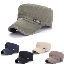 Простая стильная армейская хлопковая бейсболка с плоской крышей, бейсбольная кепка для мужчин, наружная Кепка XRQ88