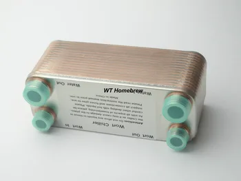

New 30 Plate Wort Chiller, Stainless Steel 304, home Brewing Chiller,1/2"male NPT X 3/4" male