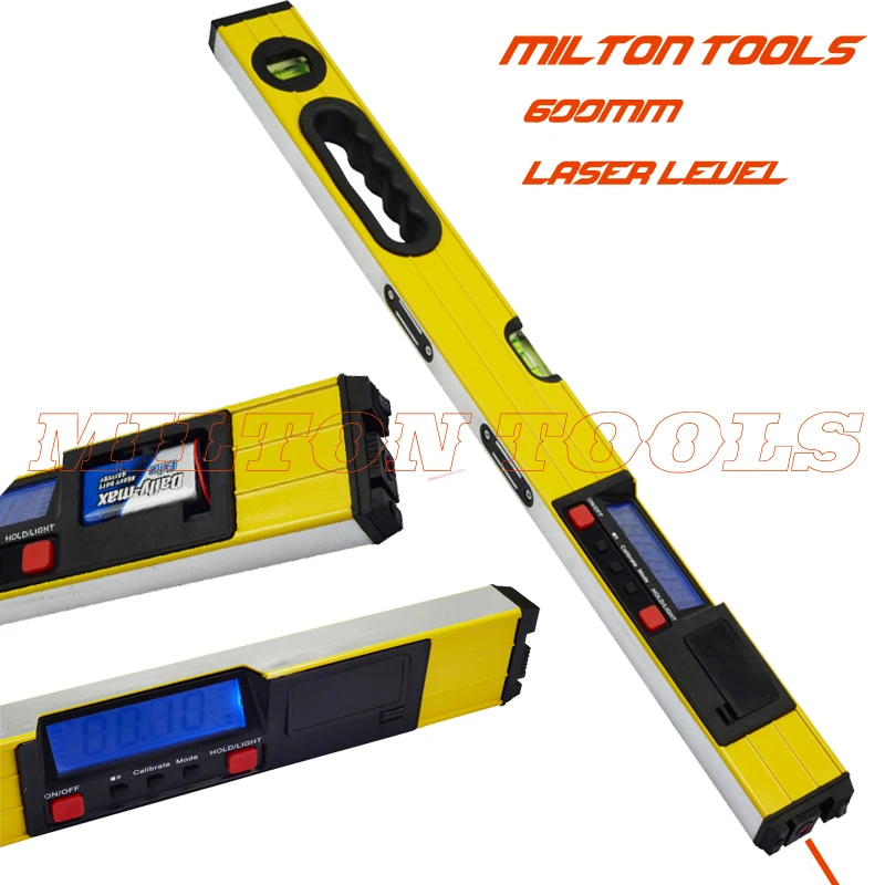 

400mm 600mm Laser Digital Level LCD display digital level with Laser Beam digital spirit level protractor inclinometer