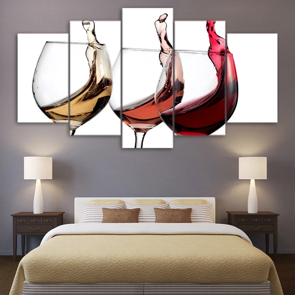 5 Pe A Quadro Cozinha Moderna Pinturas Da Lona Vinho Tinto Copo 5 Pe A Quadro Cozinha Moderna Pinturas Da Lona Vinho Tinto Copo