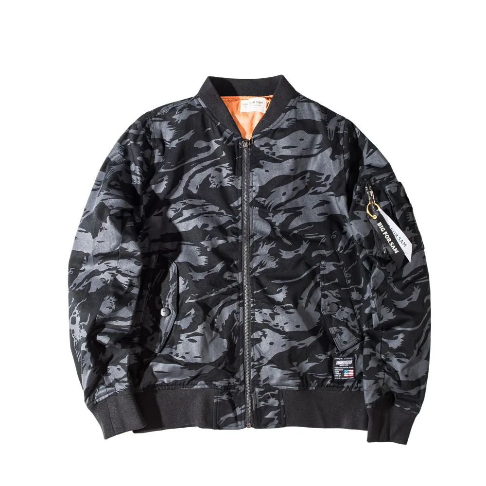 Camouflage Pilot Flight Military Bomber Jacket for Men