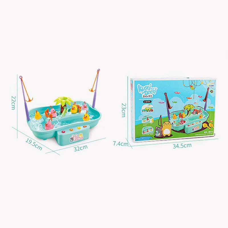Детские игрушки для игры в воде, электрическая вращающаяся музыка, многофункциональные гидродинамический цикл, рыболовные полюсы, игрушки на палочке для детей