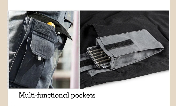 Men working pants multi-pockets wear-resistant worker mechanic cargo pants work wear trousers high quality machine repair pants  (15)