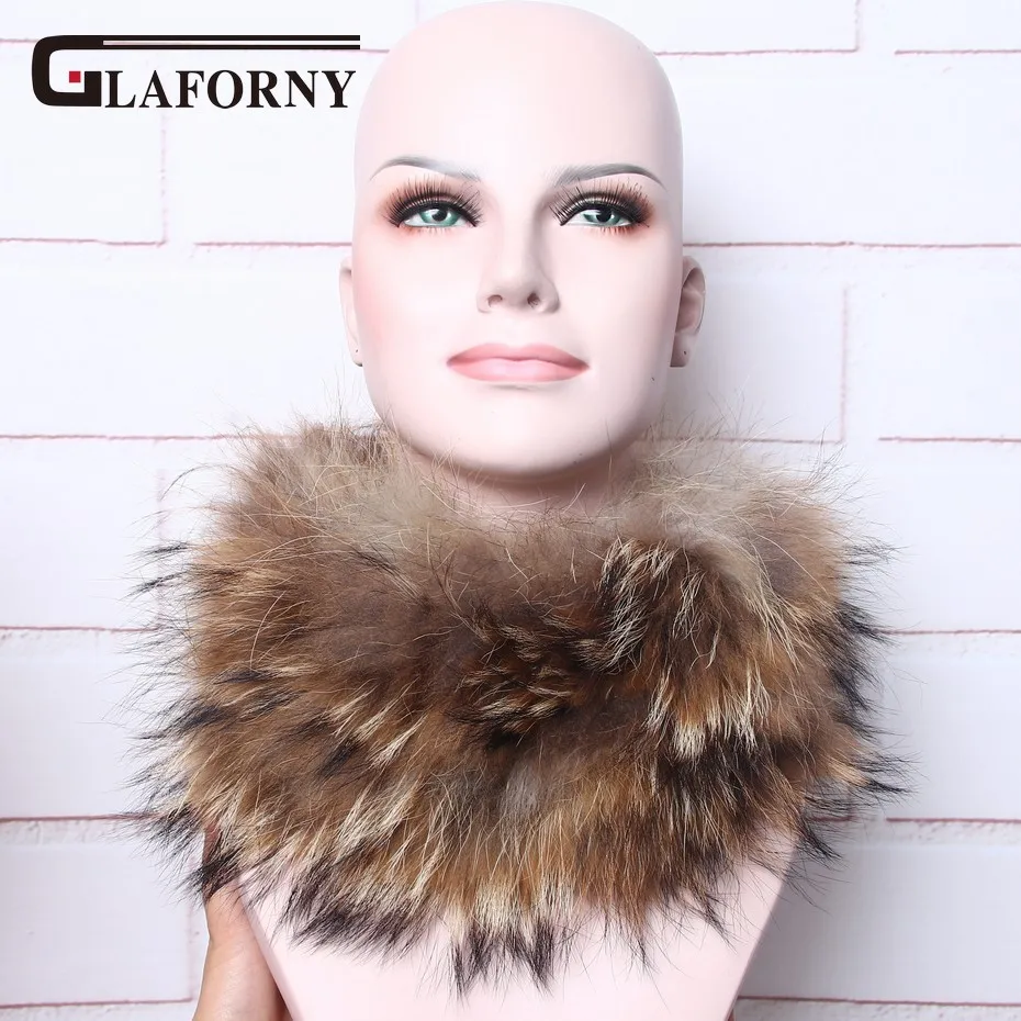 Шарф Glaforny из 100% натурального меха енота эластичная Меховая повязка на голову