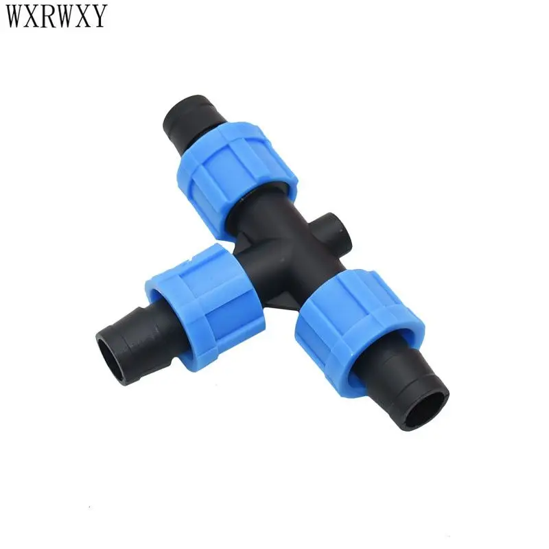 16mm drip tape tee connector screw Greenhouse drip irrigation water splitter Watering & irrigation 5/8" fittings 15 pcs