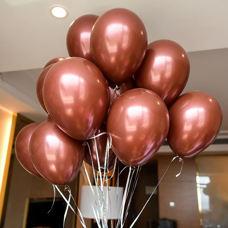 

10pcs/lot Coffee Brown latex balloons Air ballon baby Shower Kids Happy Birthday Wedding Party Decorations Supplies Chocolate