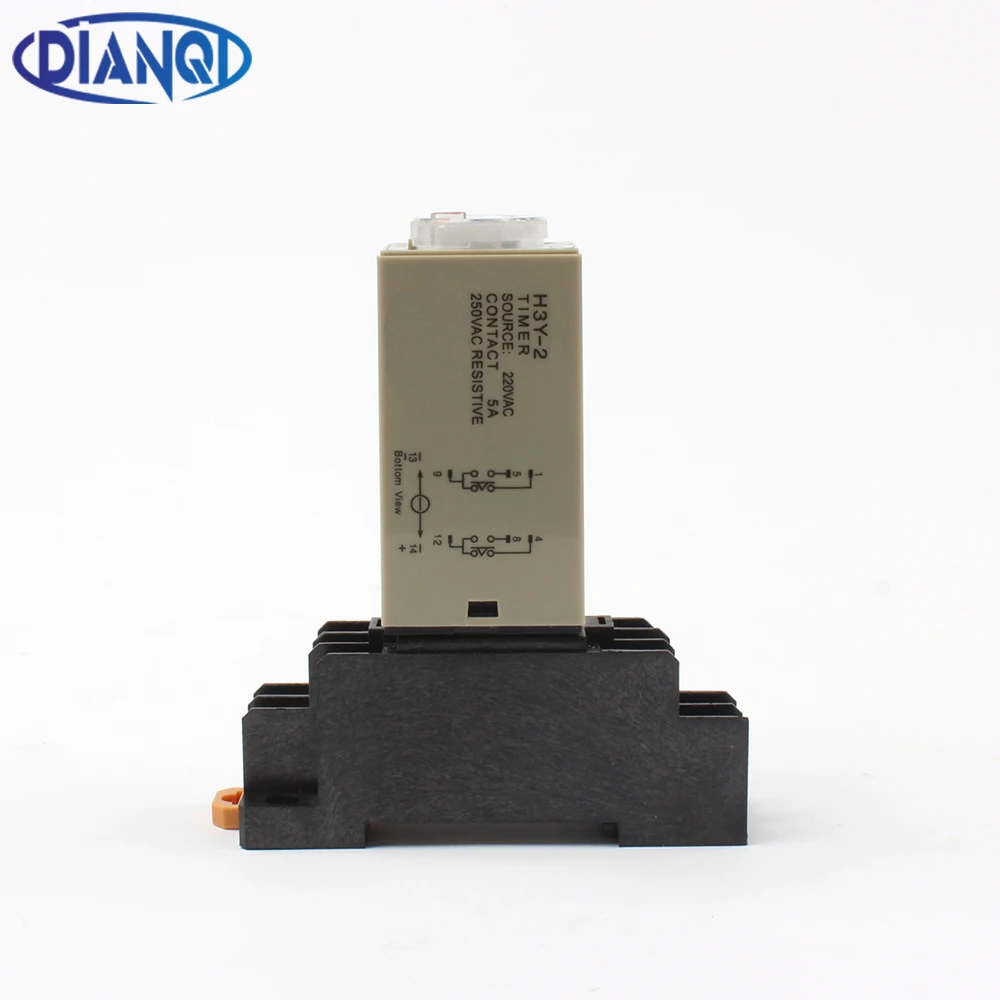 

H3Y-2 timer time relay with socket base 220V AC