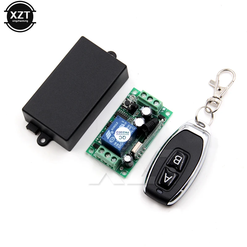 

Universal 12V 433mhz Wireless Smart Remote Control Single Learning Code Multi-Function Switch for Garage Door Lighting Control