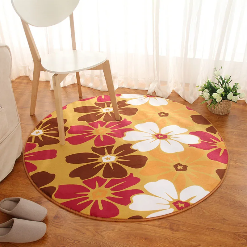 

30CM Soft Velvet Round Rug Doormat Carpet Living Room Bedroom Door Floor Mat MYDING