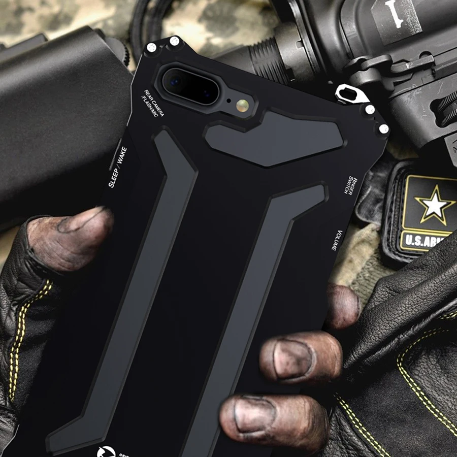 bilder für R-just für iphone 7 plus case luxus raum aluminium metall starke armor cases für apple iphone 7/7 plus telefon gehäuse abdeckungen bilder für R-just für iphone 7 plus case luxus raum aluminium metall starke armor cases für apple iphone 7/7 plus telefon gehäuse abdeckungen