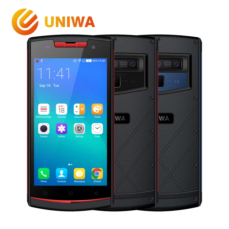 UNIWA M10 Mobile Phone IP68 Waterproof Smartphone Luxury Dual Camera Unlocked 4G LTE Dual SIM Quad Core 2G+16G Android Cellphone