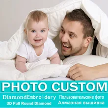Фото на заказ! Индивидуальный заказ! Полный Круглый DIY Алмазная вышивка 5D алмазная картина вышивка крестиком украшение из мозаики стразами RT01