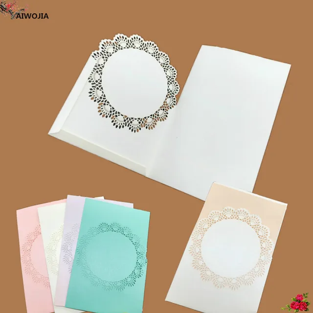 30pcs Round Wreath Hollow Invitations Wedding Invitation Banquet 30pcs Round Wreath Hollow Invitations Wedding Invitation Banquet Birthday Card Decoration 5zsh188